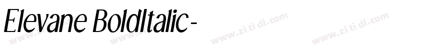 Elevane BoldItalic字体转换